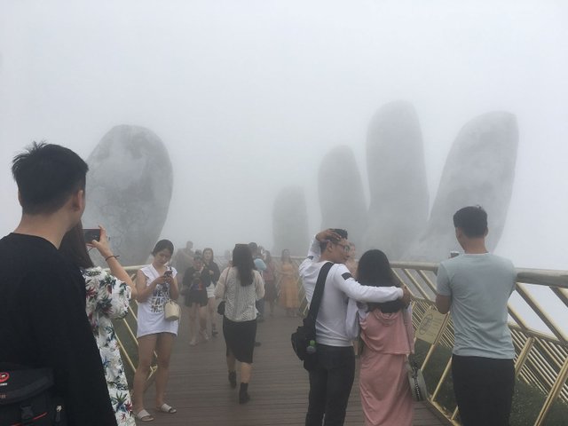 Golden Bridge "In the Hands of God", Ba Na Hills Park, Danang, Vietnam