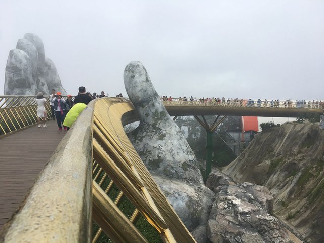 Golden Bridge "In the Hands of God", Ba Na Hills Park, Danang, Vietnam