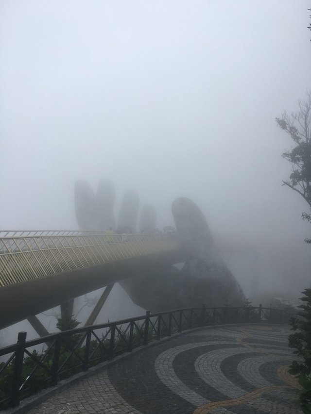 Golden Bridge "In the Hands of God", Ba Na Hills Park, Danang, Vietnam