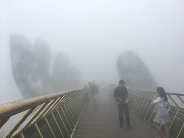 Golden Bridge "In the Hands of God", Ba Na Hills Park, Danang, Vietnam