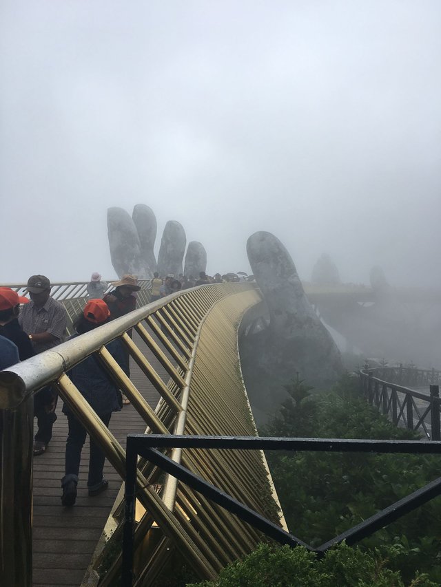 Golden Bridge "In the Hands of God", Ba Na Hills Park, Danang, Vietnam