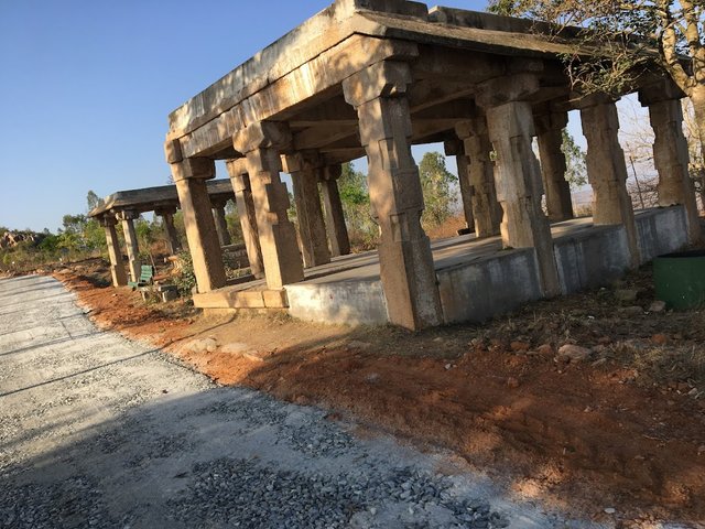 Image Source. Stone Pillared enclosure enroute to Danushkoti on the Danushkoti Road