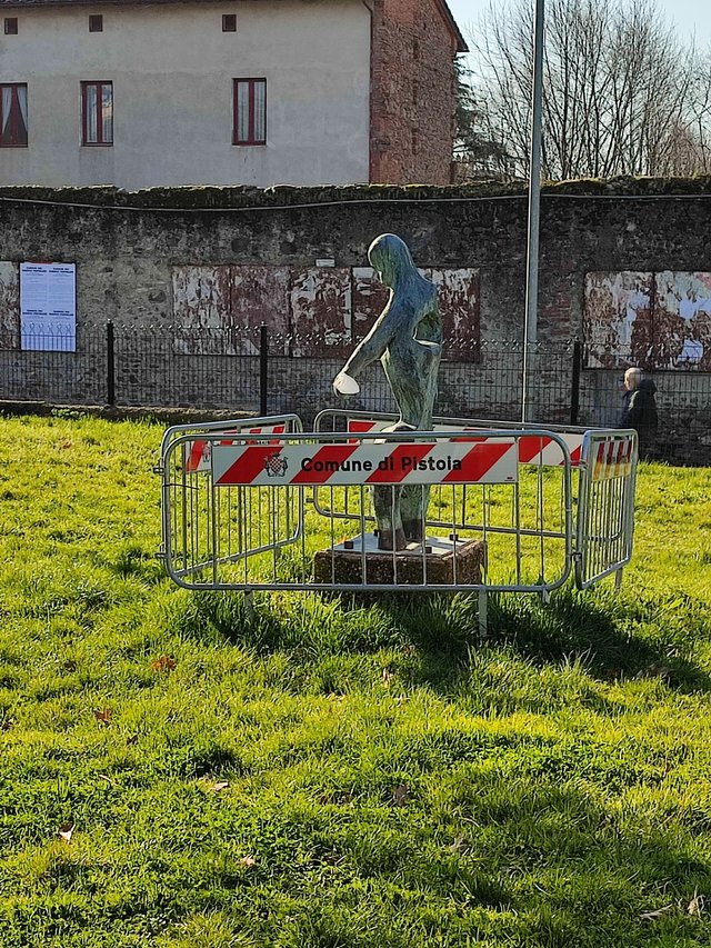 A statue in the park..