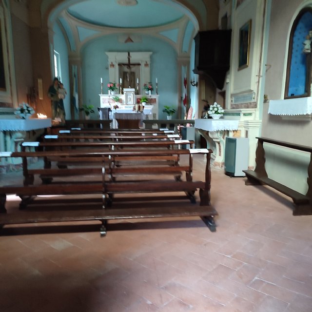 The inner part of the church, it’s a little medieval church.