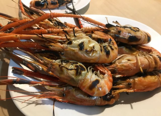 Yummy grilled shrimps