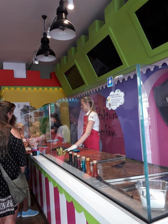 This is the candy store. You can watch the staff preparess your own pick of candy. Or how their products are actually being mold.