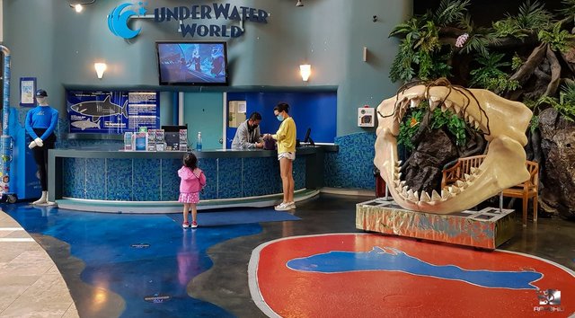 Check in counter at Underwater World Guam