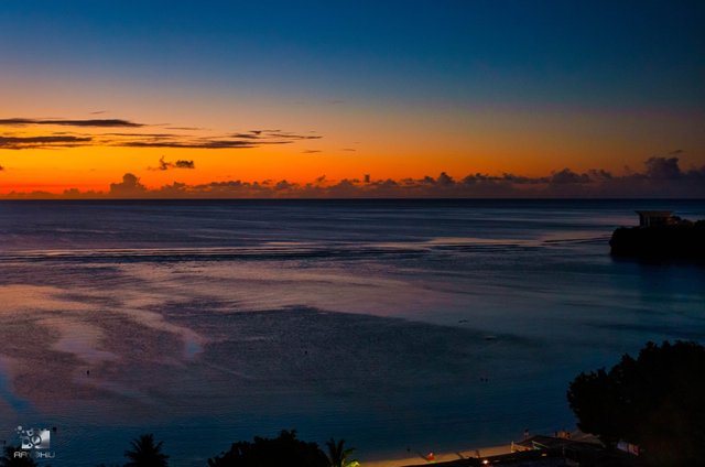 Sunset view from the Outrigger Hotel, Guam