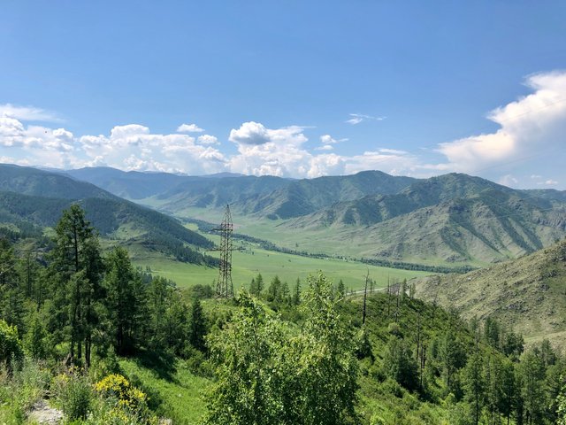 View from the Chike Taman pass.