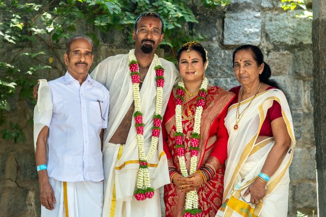 With his Parents