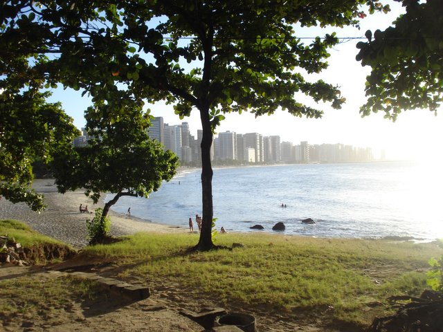 One of the many urban beaches of Fortaleza
