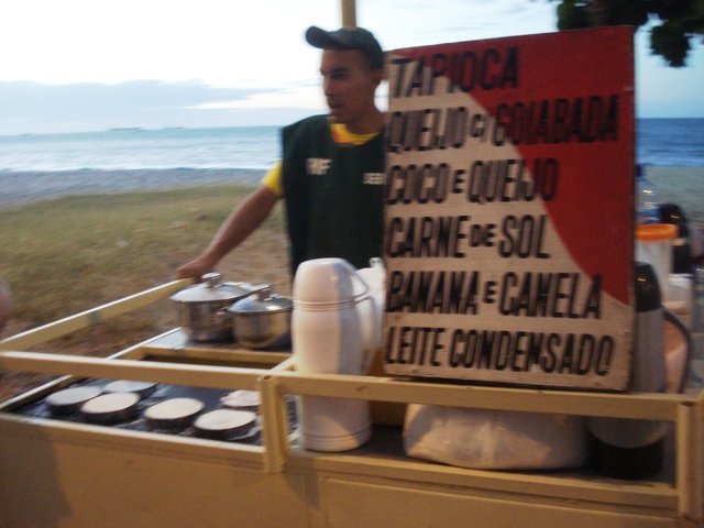 Beachfront tapiocas seller