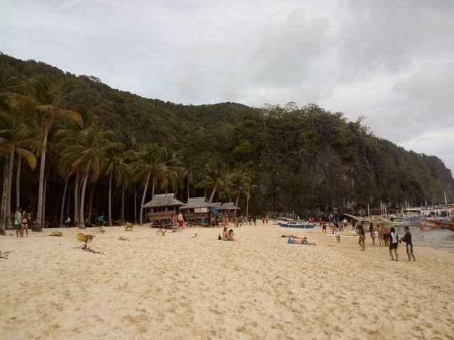 Tourists enjoying their time at the Seven Commandos Island