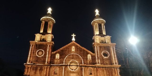 The San Sebastian Cathedral at night