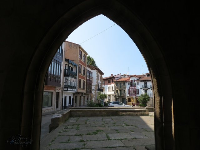 exterior arch of the church