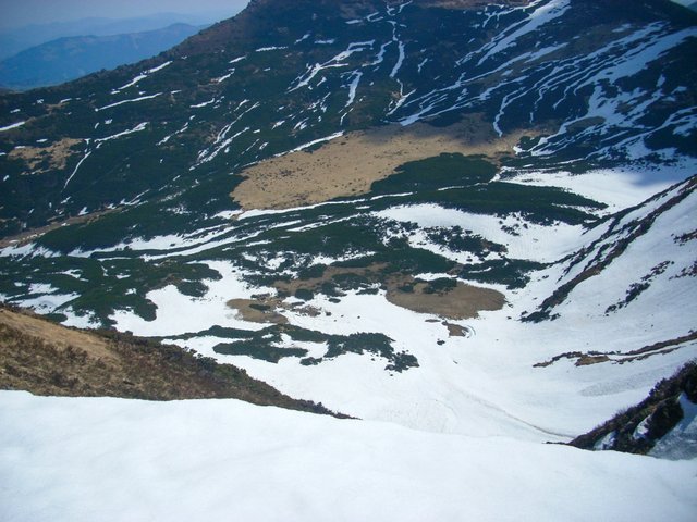 There is still a lot of snow in the mountains