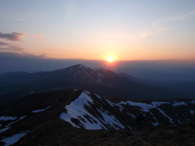 Sunset in the mountains