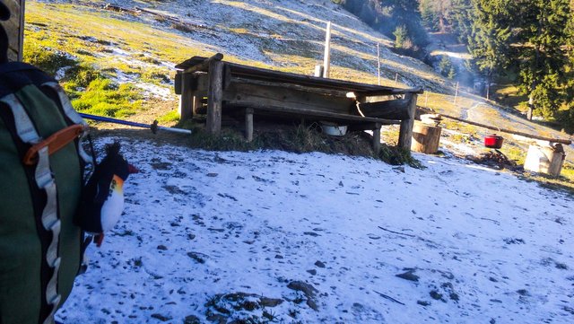 The first snow in the mountains