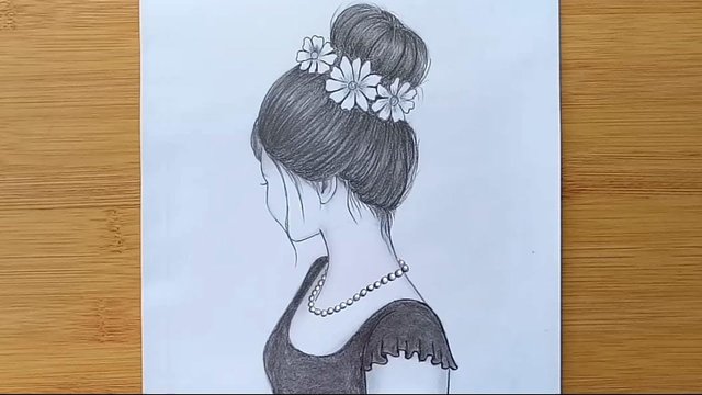How To Draw A Girl With A Messy Bun Hair Step By Step Steemit