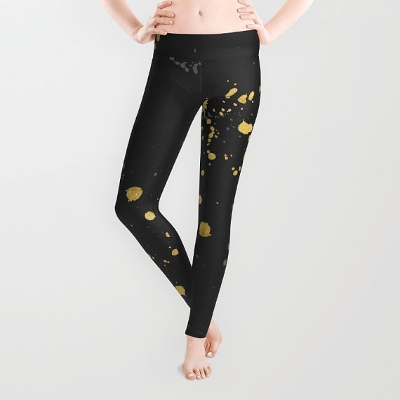 Image of Saudade Gold Splats Leggings