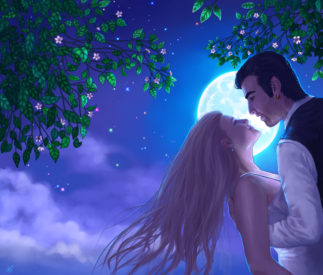 love by you on blue moonby mrblu poem — Steemit