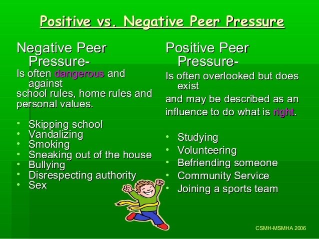 Negative Peer Pressure Examples
