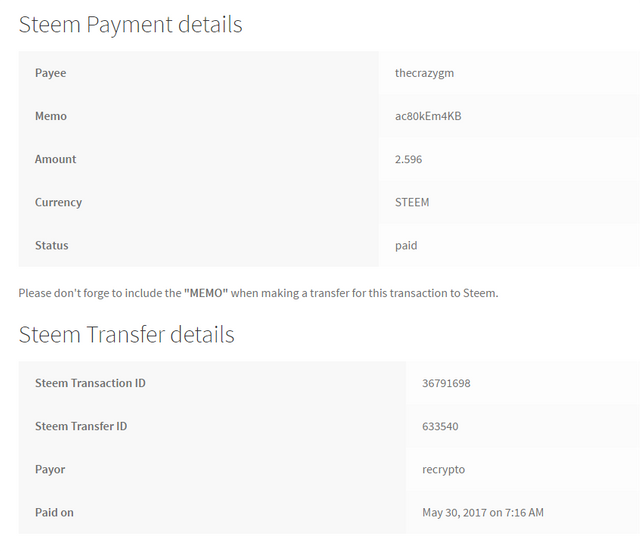 Screenshot - Proof of Payment