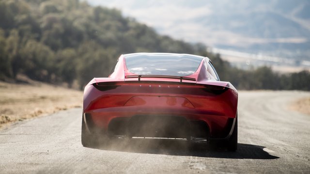 Tesla Roadster dust