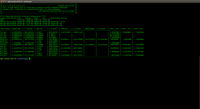 cryptocurrency arbitrage script