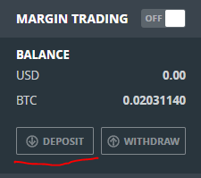 deposit money gdax