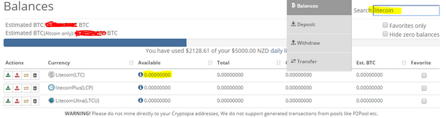 available litecoin for deeponion