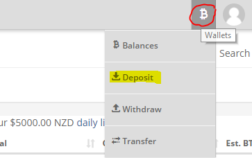 how to deposit money into cryptopia