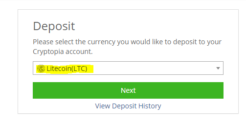 litecoin deposit adddress