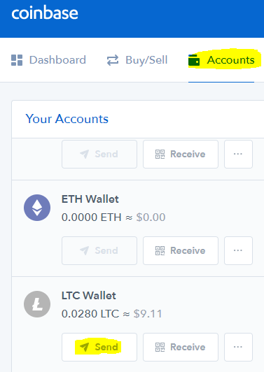 send money on coinbase