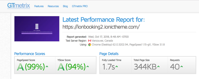 ionBooking2-ionic4-pwa-gtmetrix