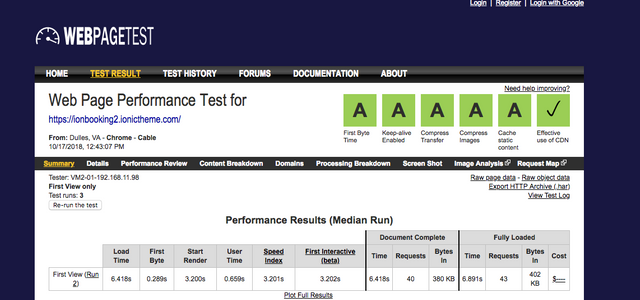 ionBooking2-ionic4-pwa-webpagetest