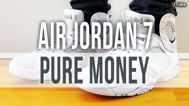 jordan 7 pure money on feet