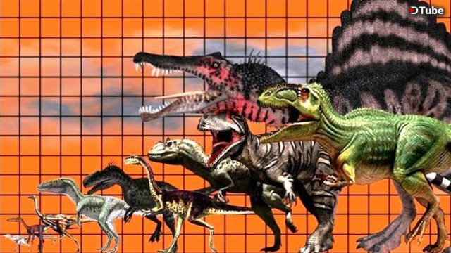 carnivorous dinosaurs size chart