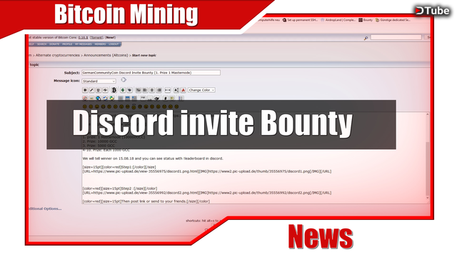 Discord Invite Bounty 1 Platz 1 Germancommunitycoin Masternode - 