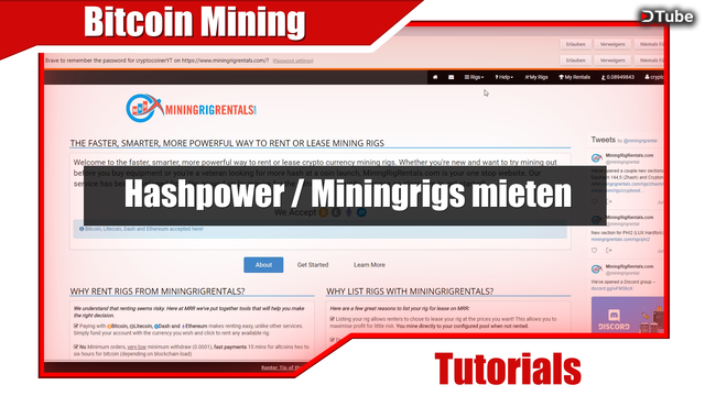 Hashpower Miningrigs Mieten Mit Miningrigrentals Bitcoin Mining - 