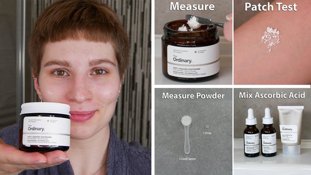How to Use The Ordinary 100% L Ascorbic Acid Powder | Patch Test + Full Demonstration + How to Mix —