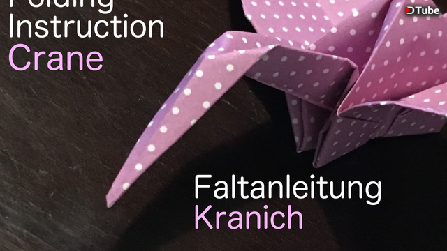 Origami Folding Instruction Crane Origami Faltanleitung