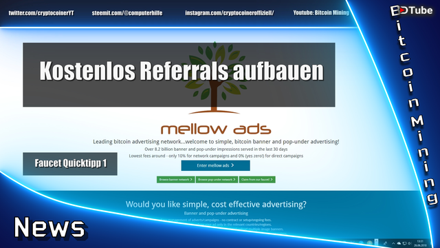 Faucet Quicktipp 1 Kostenlos Referrals Aufbauen Mit Mellow Ads - 