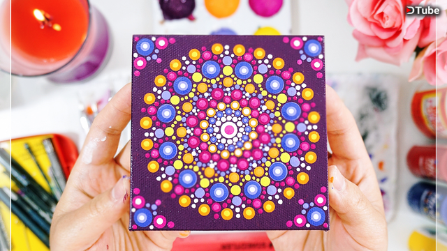 Easy Mandala Dot Painting Tutorial Tutti Frutti Steemit