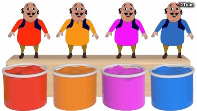 Learn Colors with Motu Patlu and colored paint tanks for Children | Finger  Family song — Steemit