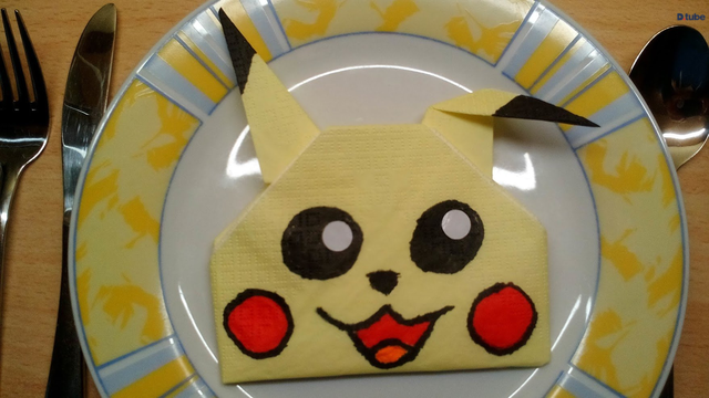 Servietten Falten Pikachu Napkin Folding Pokemon Steemit