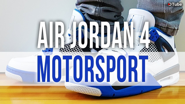 air jordan 4 motorsport on feet