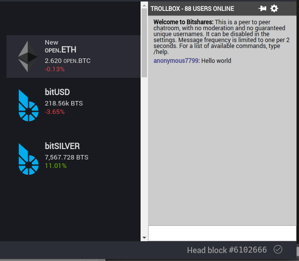 Docked trollbox