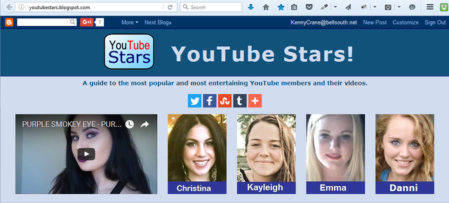 YouTubeStars header