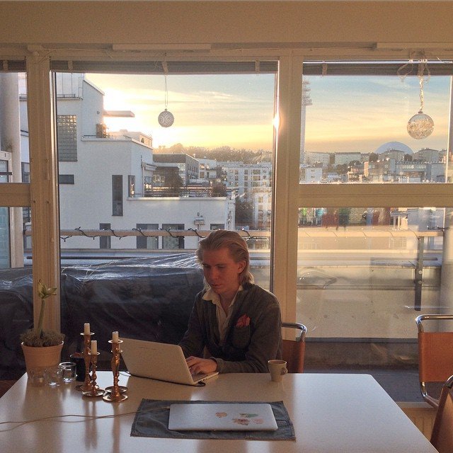 Daniel hacking in an apartment in southern Stockholm